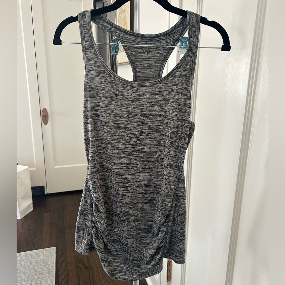 Grey maternity workout tank